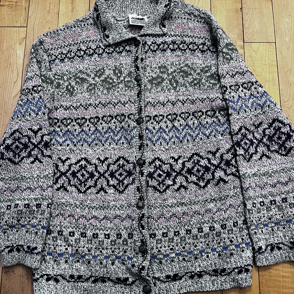 Vintage Multicolor Fair‎ Isle Cardigan